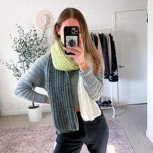 TOPSHOP Knit Color Block Scarf